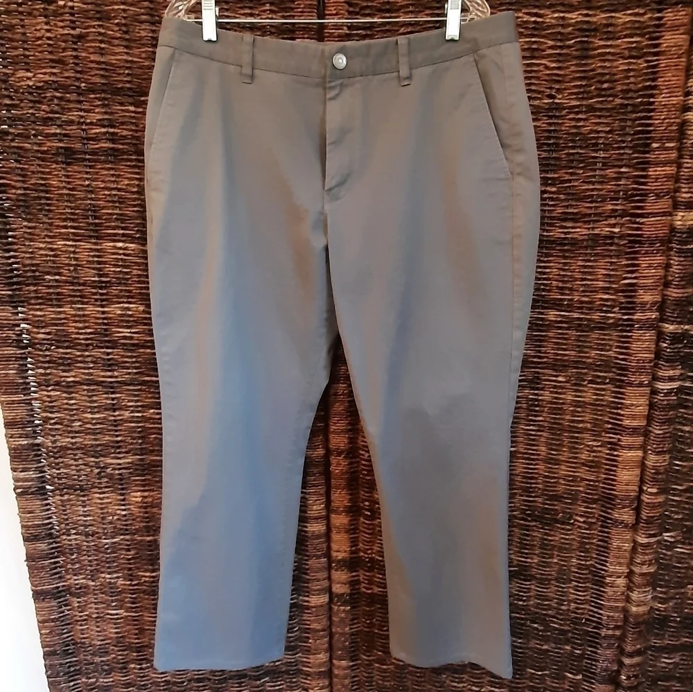 Bonobos Castlerock Slim Chinos Pants Grey 36 / 30 Slacks Office Work Casual